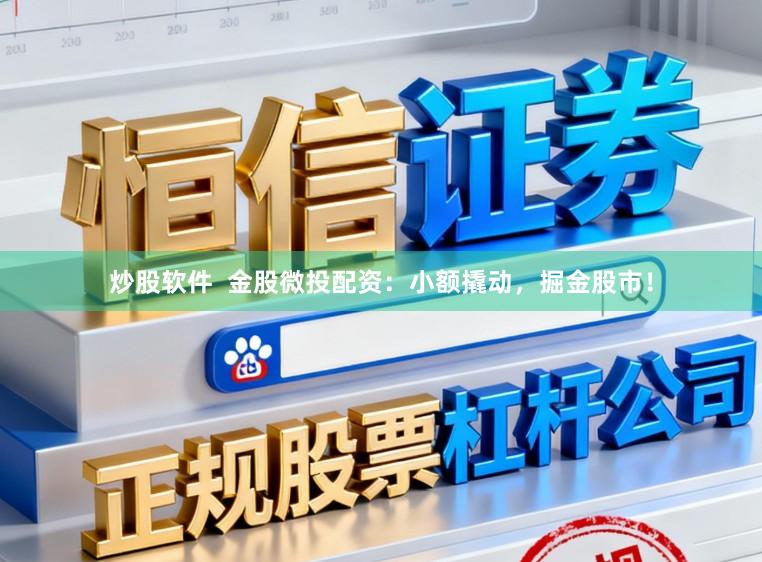 炒股软件  金股微投配资：小额撬动，掘金股市！