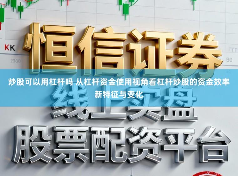 炒股可以用杠杆吗 从杠杆资金使用视角看杠杆炒股的资金效率新特征与变化